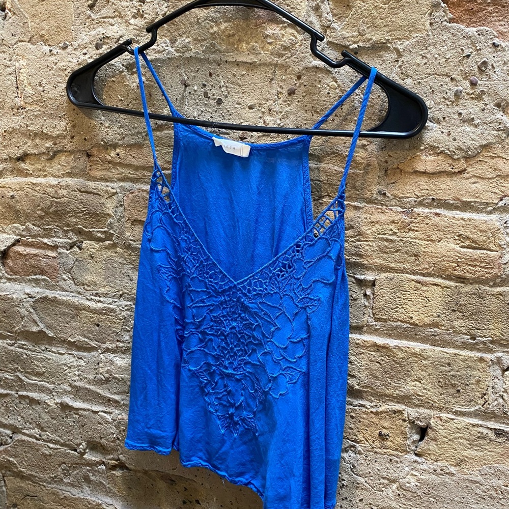 Blue lace tank